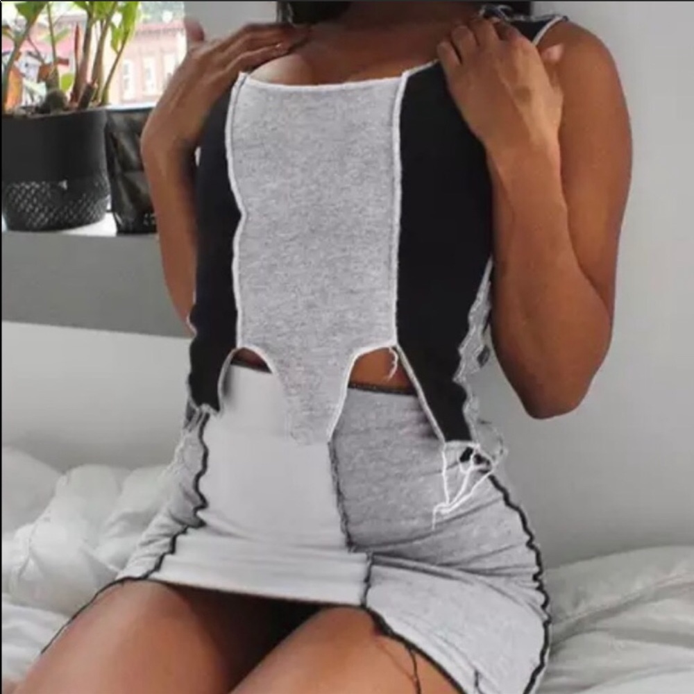 Two piece patchwork skirt